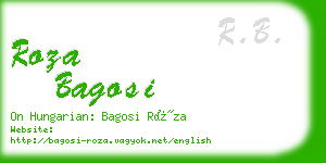 roza bagosi business card